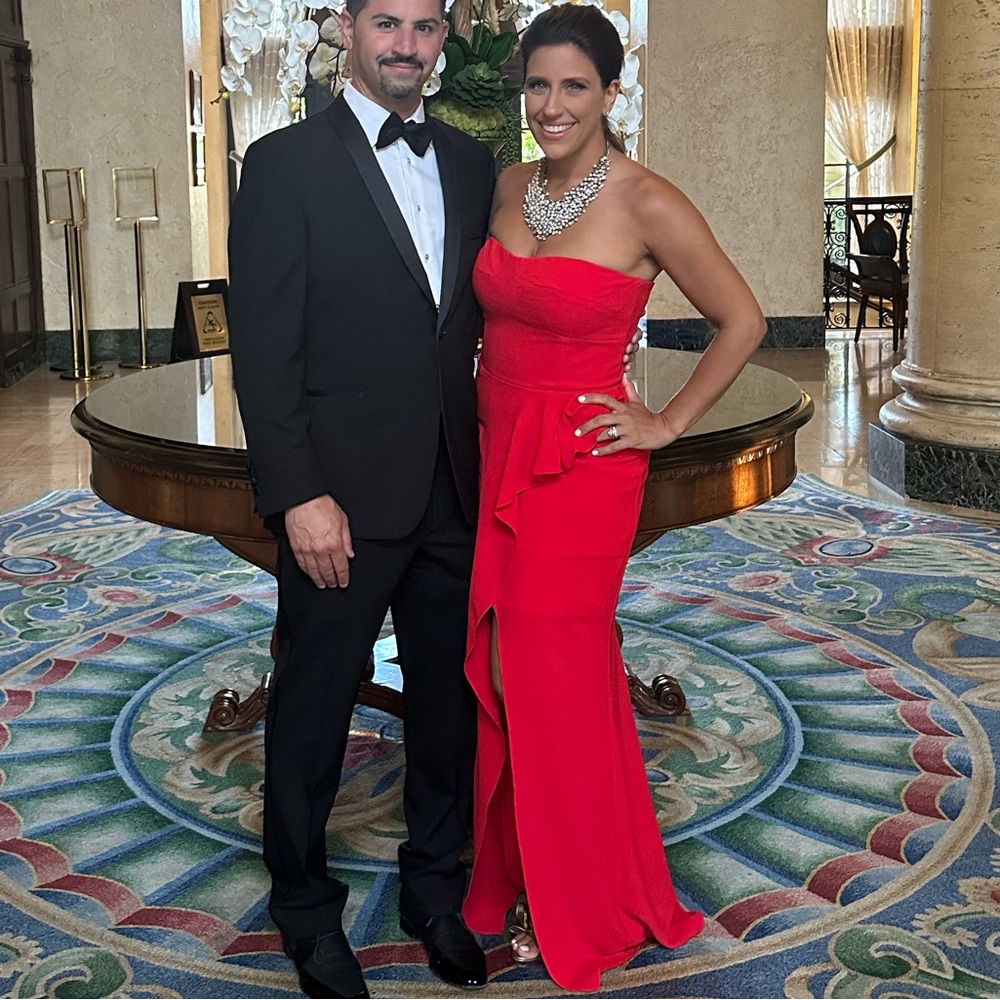 Dress The Population Red Kai Strapless Gown - Worn Once - Like New 🔥